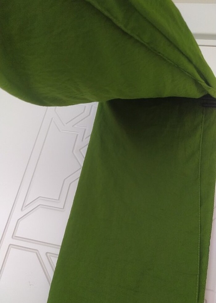 Yağ yeşili eşarp  - Görsel 2