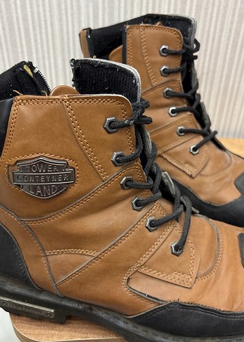 Kahverengi Deri Biker Botlar - Görsel 2