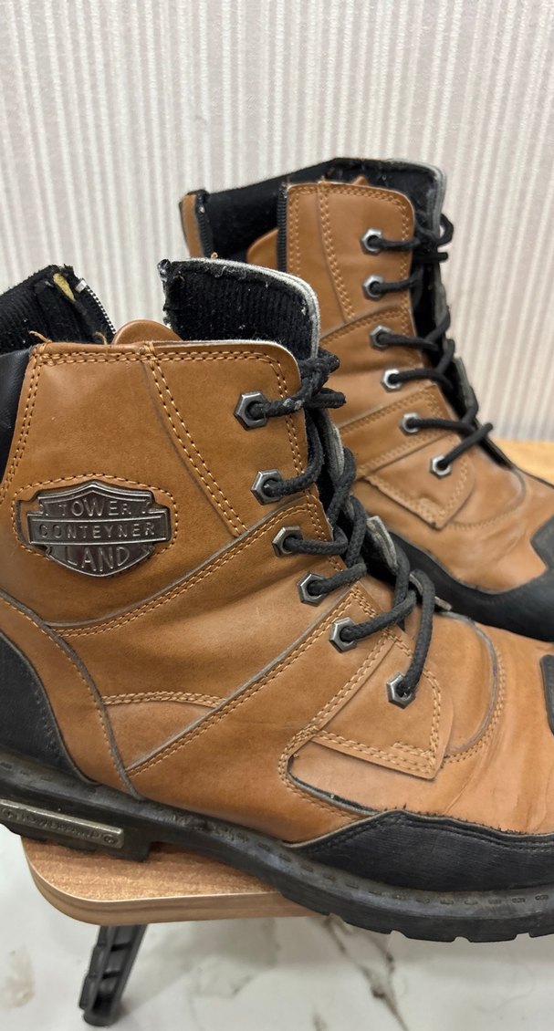 Kahverengi Deri Biker Botlar - Görsel 2