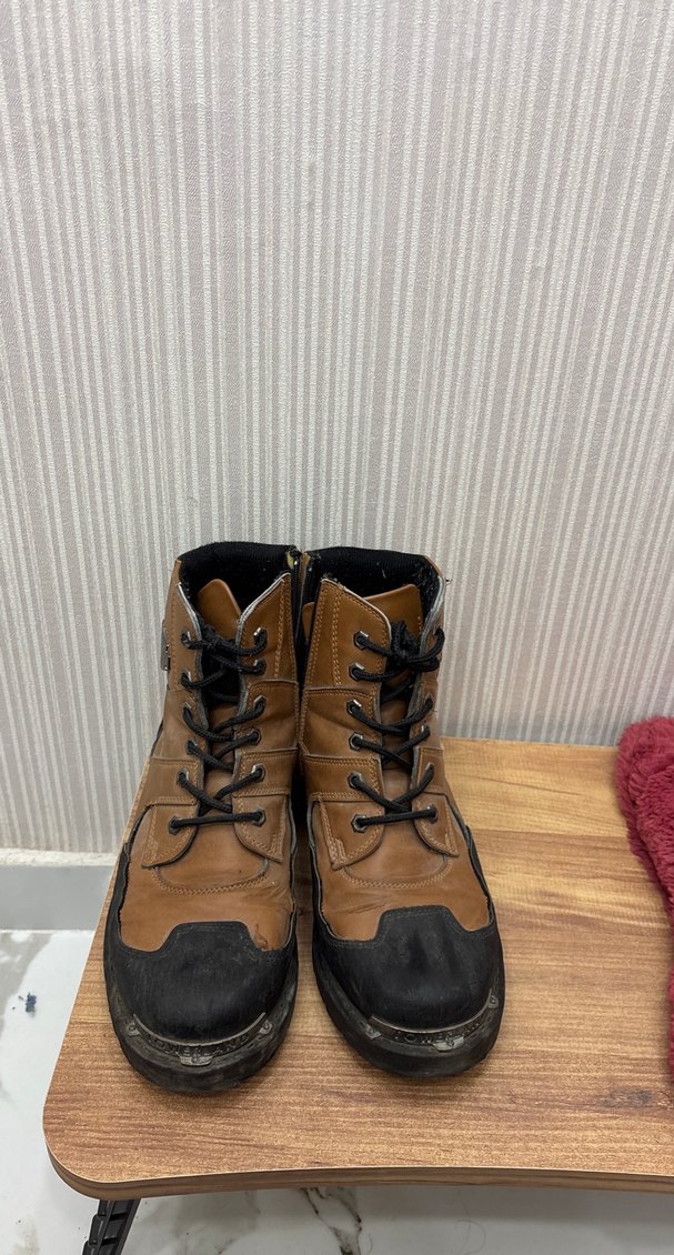 Kahverengi Deri Biker Botlar - Görsel 4