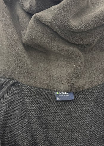 Defacto Gri Erkek Polar Sweatshirt Velcro Detayli