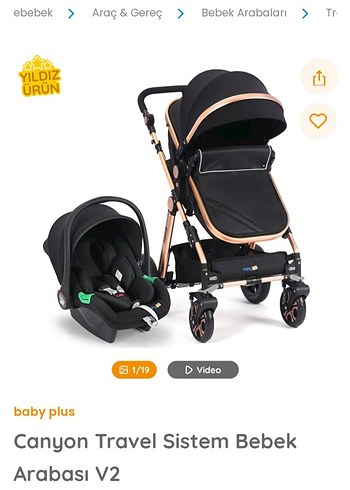 Baby Plus Canyon Travel Sistem Bebek Arabası V2