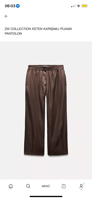 Zara Keten Pantolon