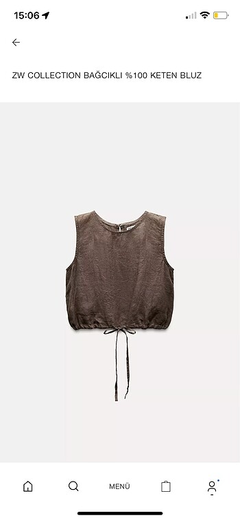 Zara Keten Bluz