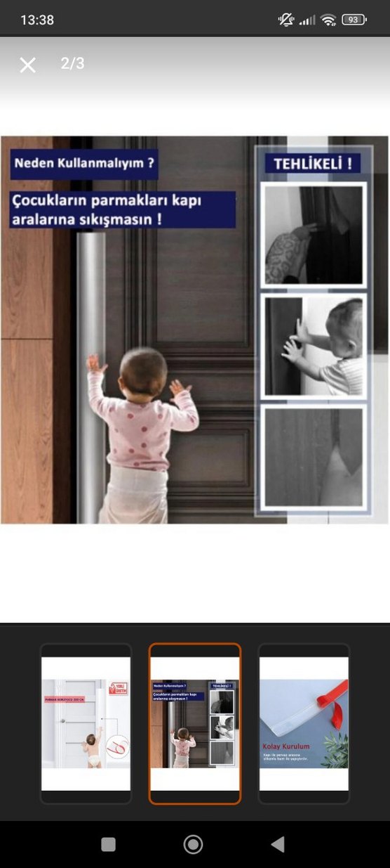 200 cm Parmak Koruyucu Bant - Görsel 2