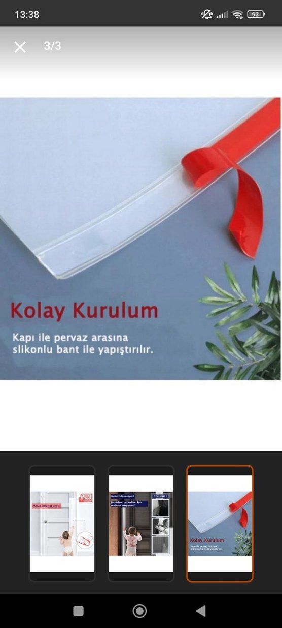 200 cm Parmak Koruyucu Bant - Görsel 3