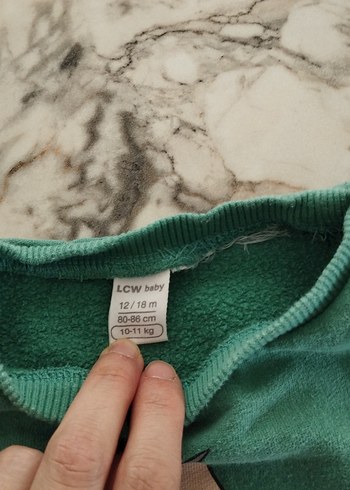 LCW baby Yeşil Uzun Kollu Sweatshirt 12-18 ay - Görsel 3