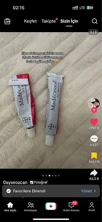 Krem az kullanıldı