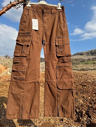 Zara Cepli Kargo Pantolon
