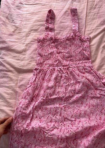 Pembe Bohem Kız Elbisesi