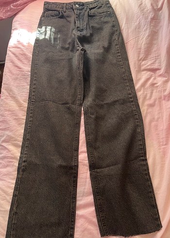 Kahverengi eskitmeli Bol Kesim Midi Kot Pantolon - Görsel 4