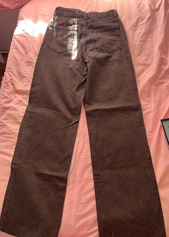 Kahverengi eskitmeli Bol Kesim Midi Kot Pantolon - Görsel 6