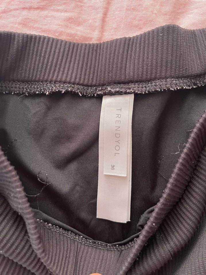 Kadın siyah Mini Fit Şort - Görsel 2