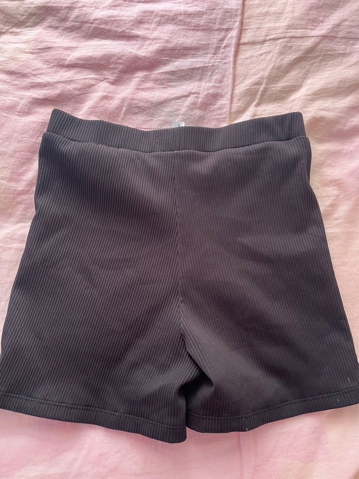 Kadın siyah Mini Fit Şort - Görsel 3