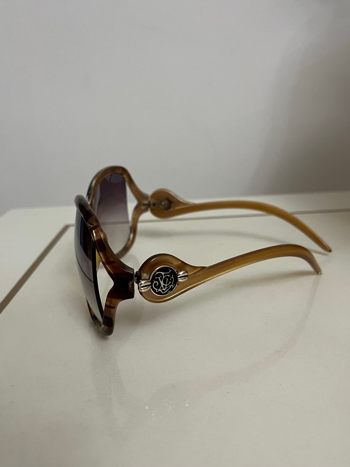 Bej Şeffaf Kadın Vintage Güneş Gözlüğü - Görsel 3