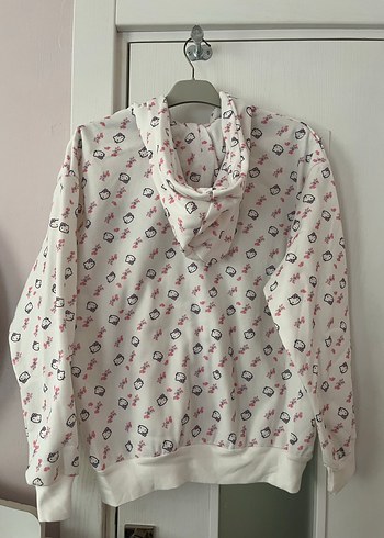 LC Waikiki Beyaz hello kitty Kapüşonlu Fermuarlı Sweatshirt