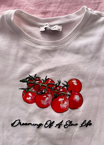 Domates baskılı çok şeker baby tee tişört - Görsel 2