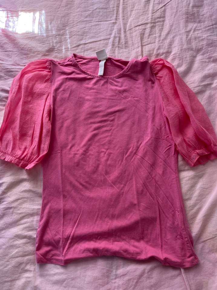 Pembe balon kollu Tişört - Görsel 5