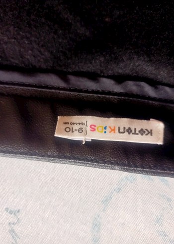 kız çocuk Fermuarlı Siyah Deri Mini Etek - Görsel 4