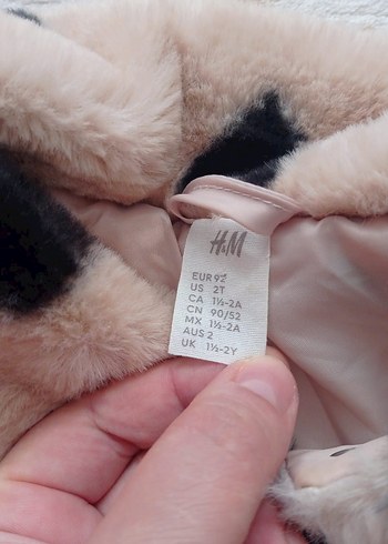 Kız Çocuk Pembe Kalp Desenli Kürklü Ceket - Görsel 5