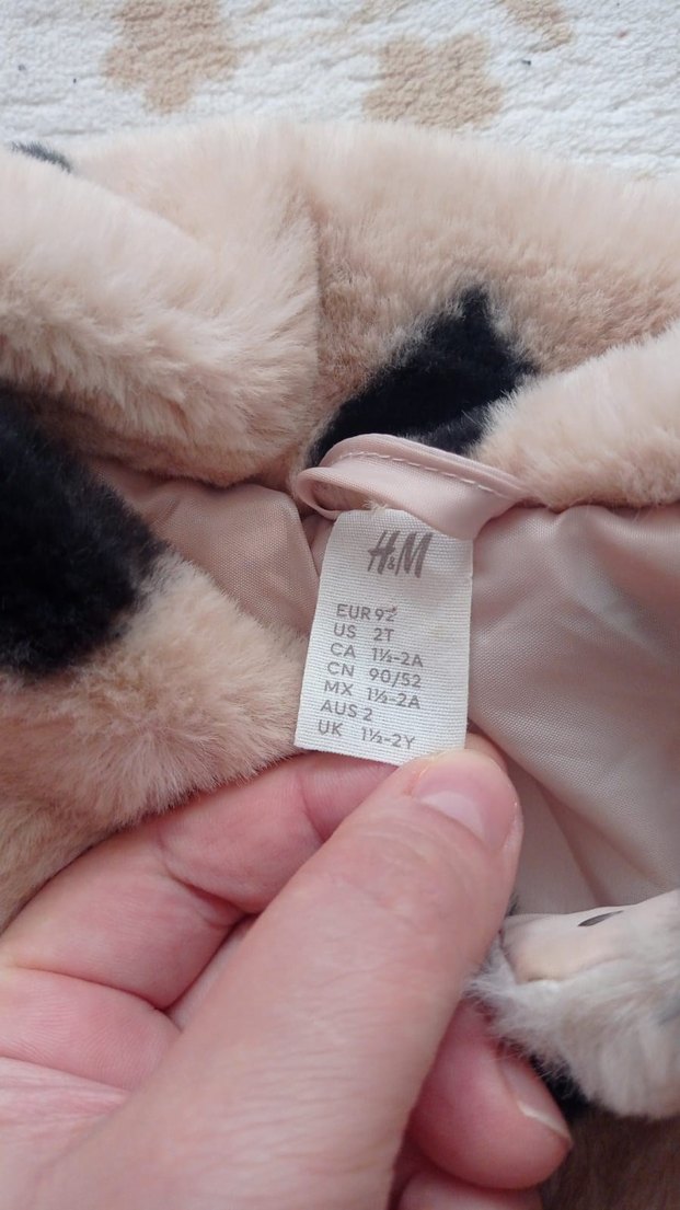 Kız Çocuk Pembe Kalp Desenli Kürklü Ceket - Görsel 5