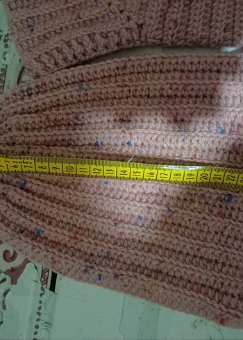 Kızlar için Pembe Örgü Hırka - Görsel 5