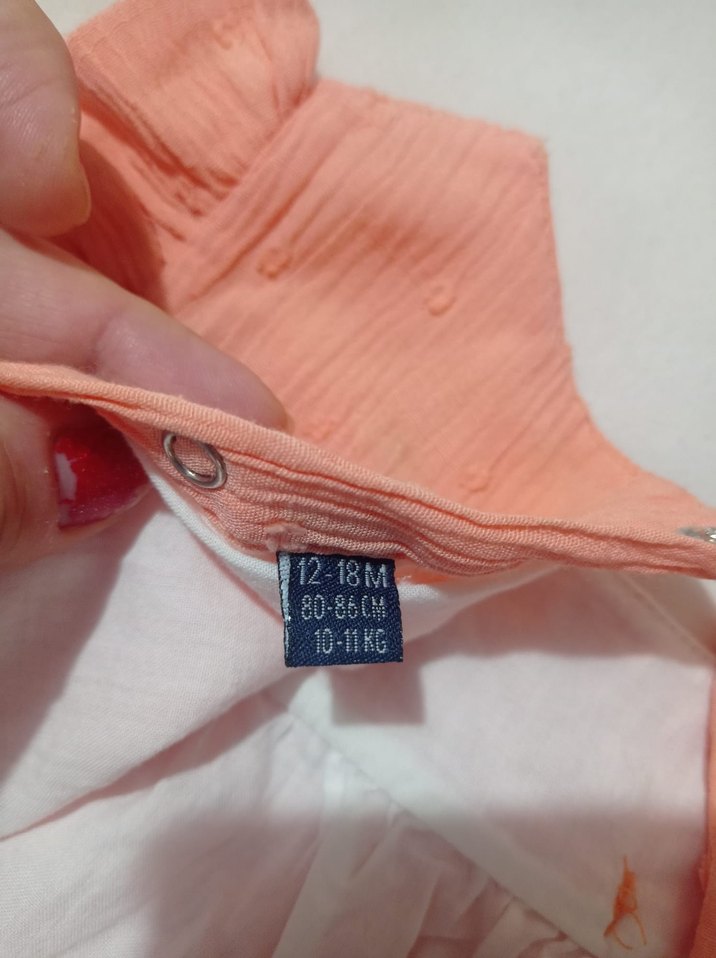 Kız Çocuk Pembe Fırfırlı V Yaka Elbise - Görsel 2