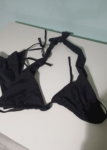 Siyah Bel Detaylı Strappy Bikini - Görsel 5