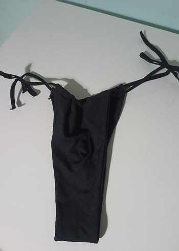 Siyah Bel Detaylı Strappy Bikini - Görsel 2