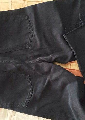 Kadın siyah Denim Normal Boy Jean - Görsel 3