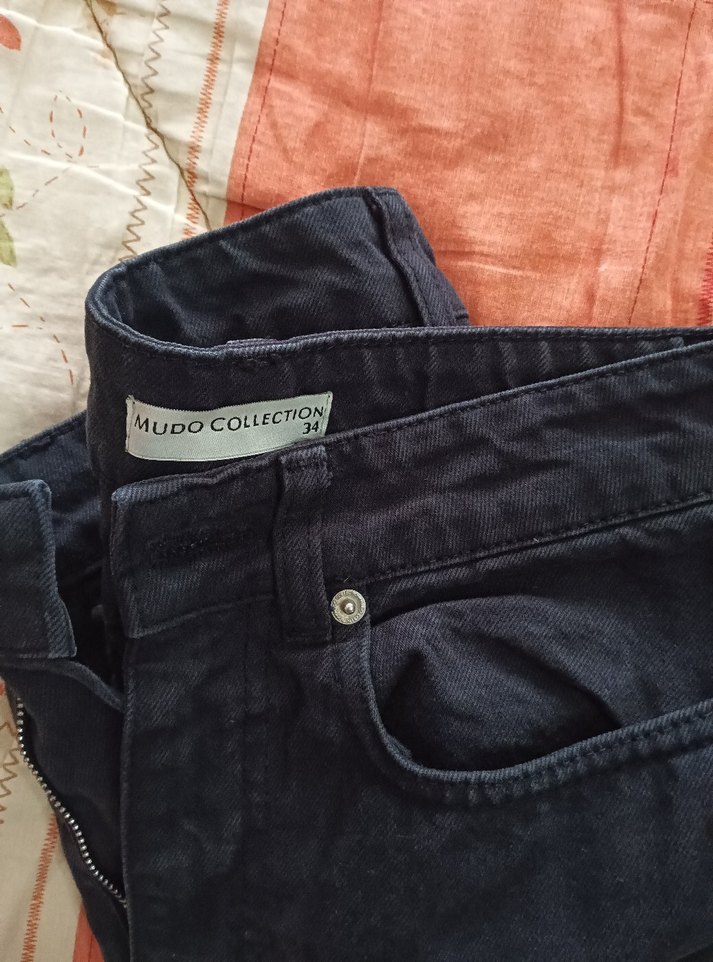 Kadın siyah Denim Normal Boy Jean - Görsel 2