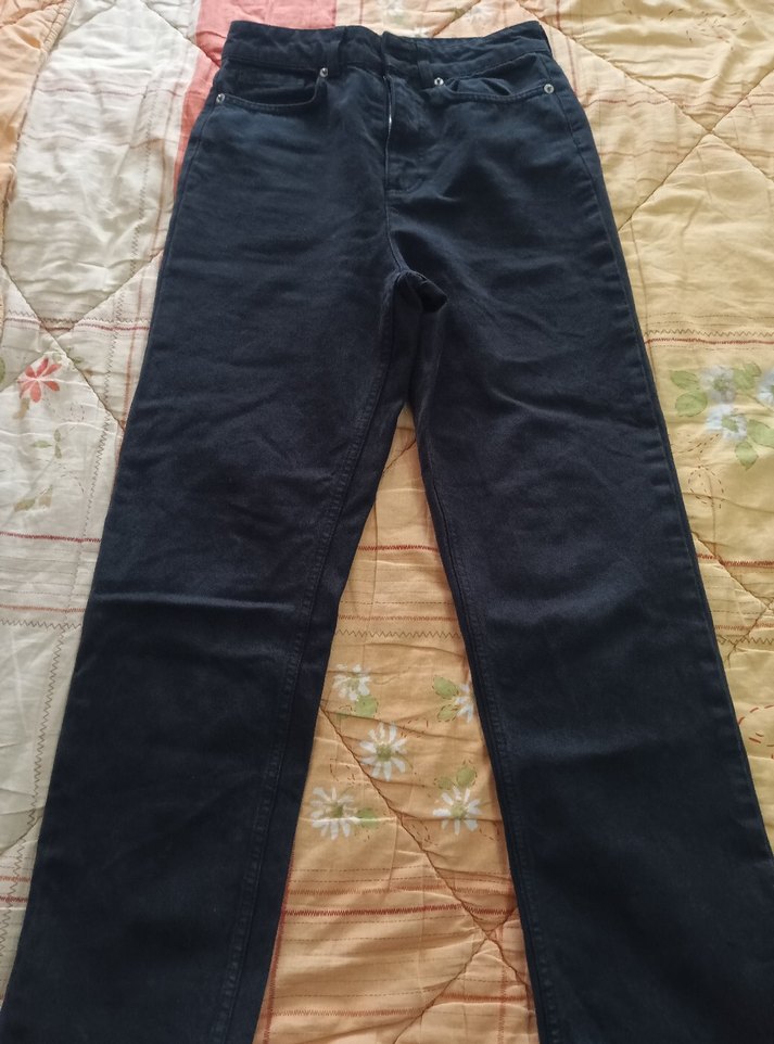 Kadın siyah Denim Normal Boy Jean - Görsel 4