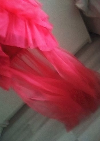 Pembe Fırfırlı Kız Çocuk Elbisesi - Görsel 6