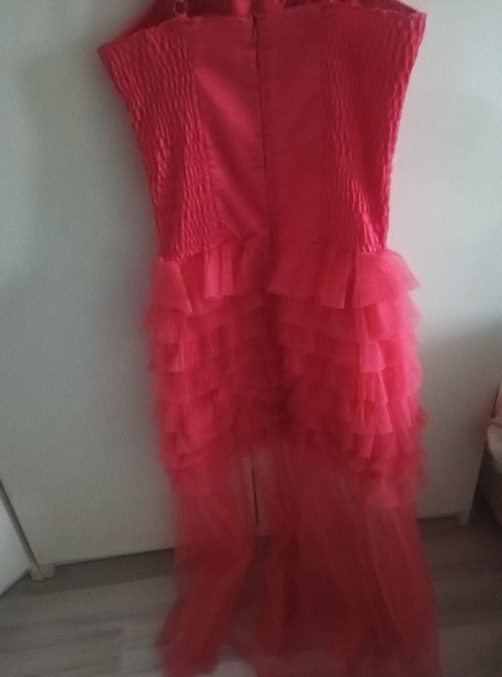 Pembe Fırfırlı Kız Çocuk Elbisesi - Görsel 5