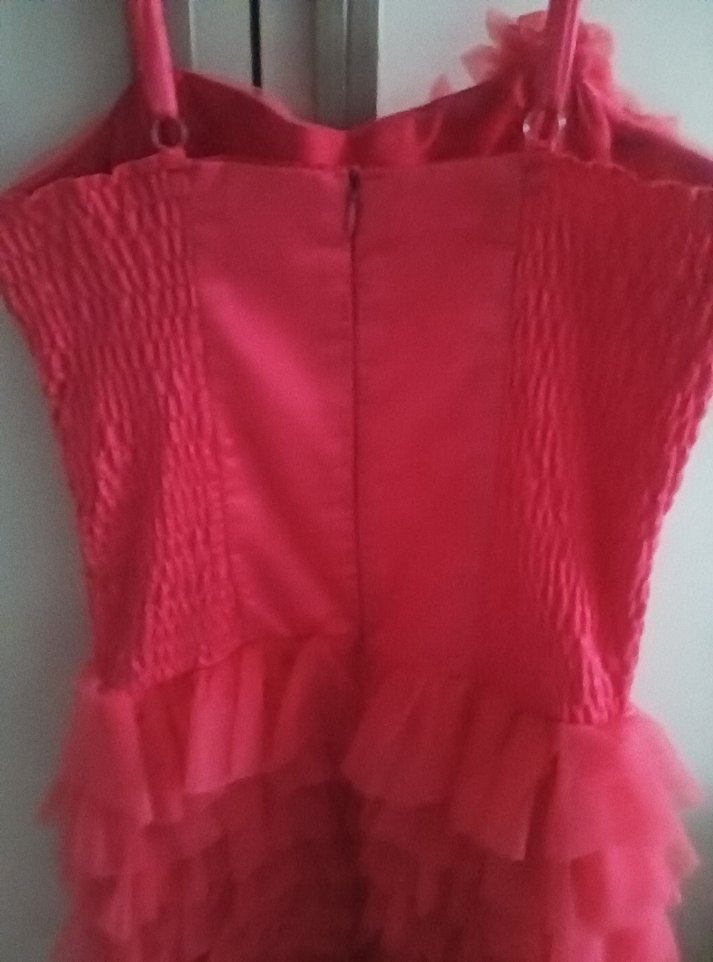 Pembe Fırfırlı Kız Çocuk Elbisesi - Görsel 4