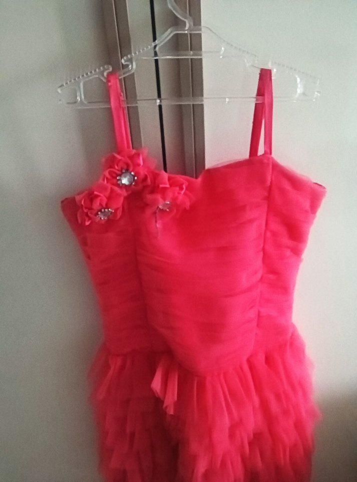 Pembe Fırfırlı Kız Çocuk Elbisesi - Görsel 2