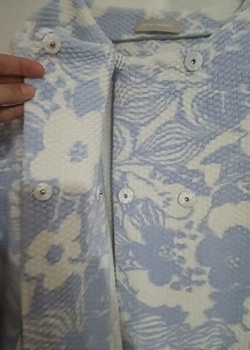 Bohem Mavi Triko Ceket - Görsel 3