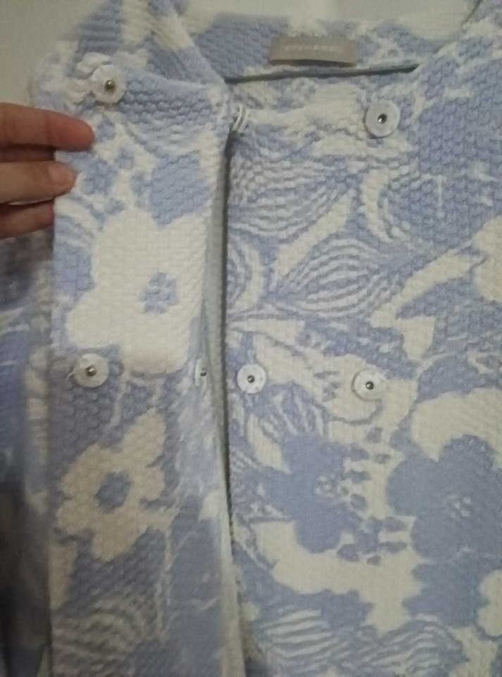 Bohem Mavi Triko Ceket - Görsel 3