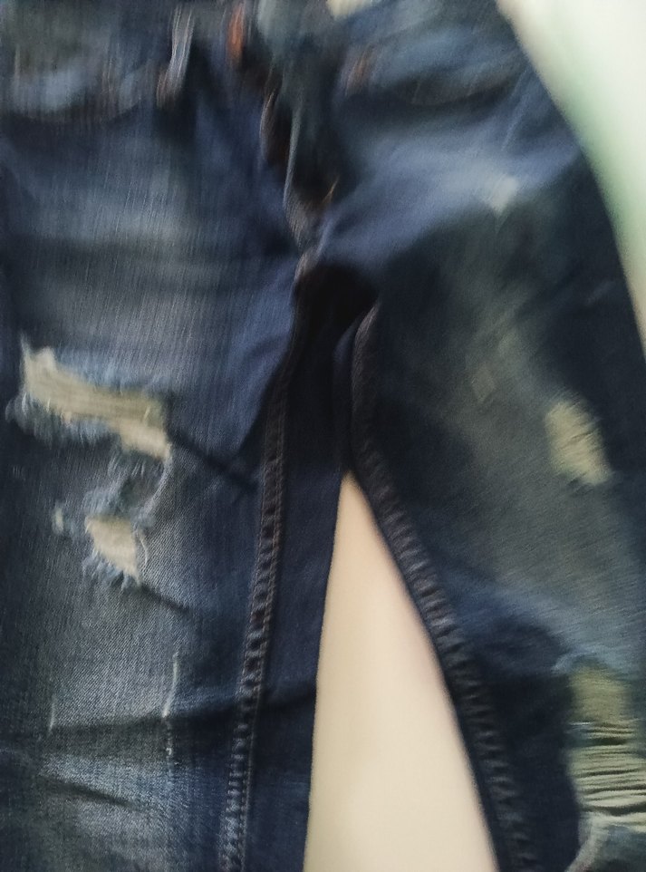 Yırtık Detaylı Lacivert Kadın Kot Pantolon - Görsel 2