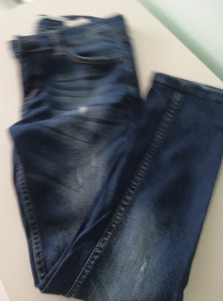 Yırtık Detaylı Lacivert Kadın Kot Pantolon - Görsel 4