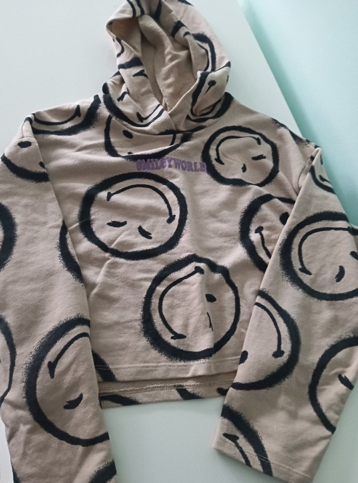 Düğmeli Bej Sweatshirt - Görsel 2