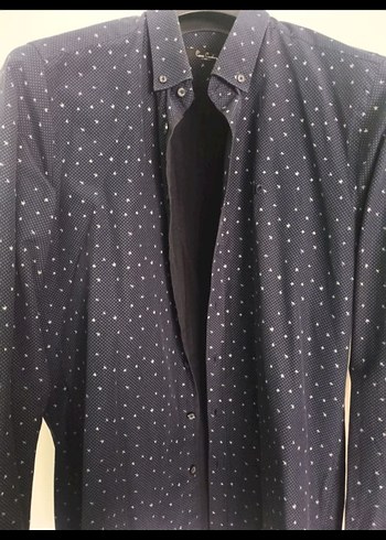 Erkek Lacivert Düğmeli Uzun Kollu Gömlek - Görsel 2