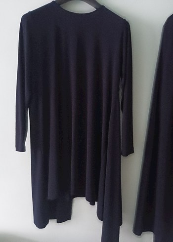 Siyah Kadın Uzun Kollu Salaş Tunik - Görsel 2