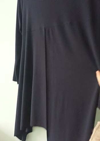 Siyah Kadın Uzun Kollu Salaş Tunik - Görsel 6