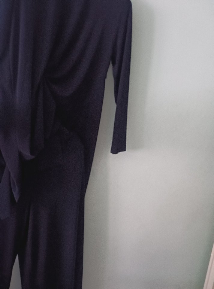 Siyah Kadın Uzun Kollu Salaş Tunik - Görsel 3