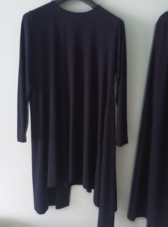 Siyah Kadın Uzun Kollu Salaş Tunik - Görsel 2