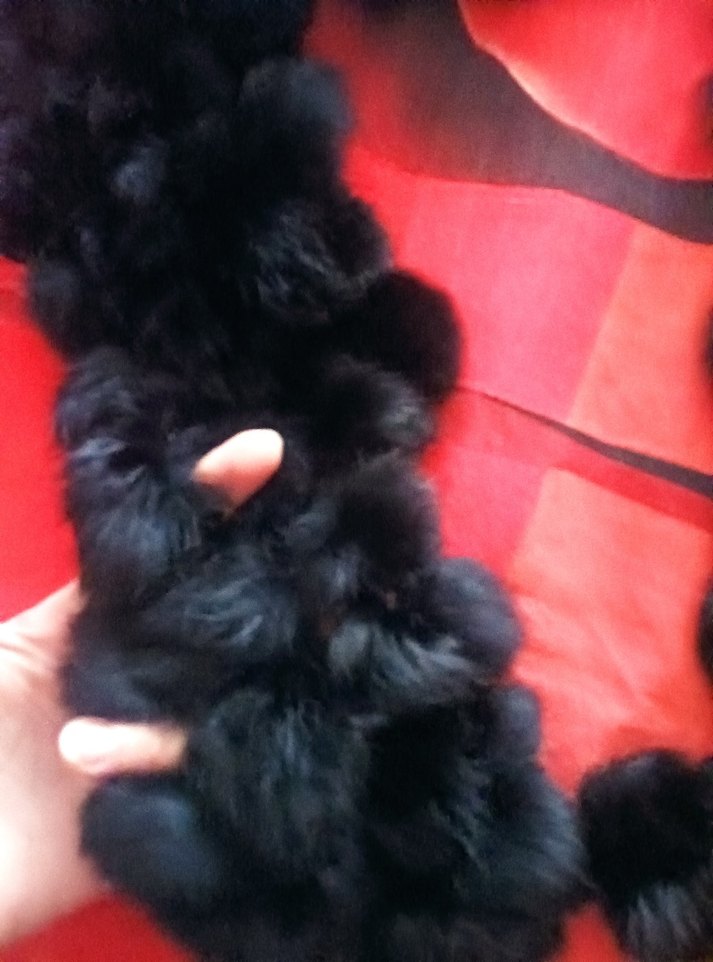 Siyah Kürk Detaylı Uzun Kadın Şal - Görsel 3