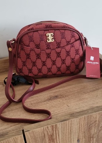 Pierre Cardin Bordo Desenli Kadın Çapraz Çanta