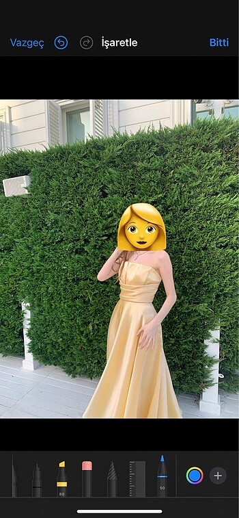 34 Beden Mezuniyet Nişan Abiye Butter Yellow