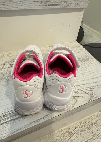 Kız Çocuk Beyaz Skechers Spor Ayakkabı - Görsel 3